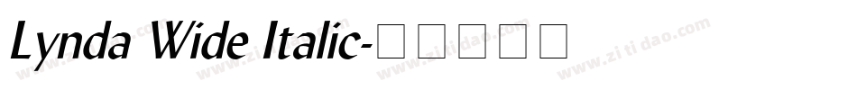 Lynda Wide Italic字体转换